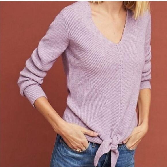 Anthropologie MOTH New With Tags Freeport Sweater in Lilac XS - Picture 2 of 7